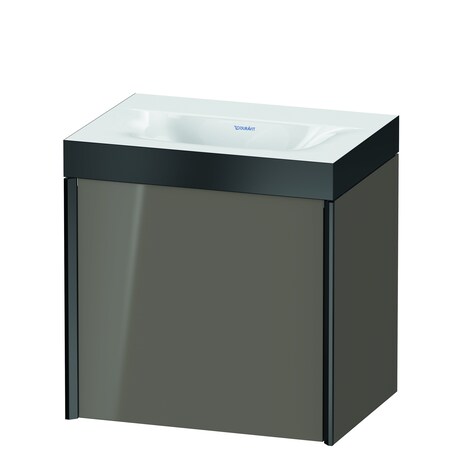Duravit Xviu C-Bonded Wall-Mounted Vanity Flannel Gray High Gloss XV4631NB289P
